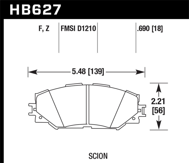 Scion xB Brake Pads - Hawk Performance - HPS Performance Street Compound - `08-`11